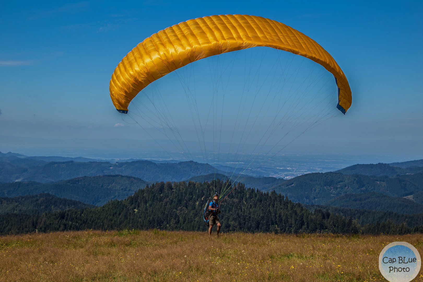 Startplatz der Gleitschirmflieger am Rossbühl / Zuflucht