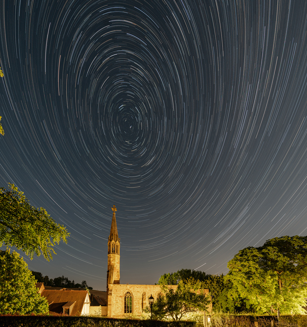 Startrail am alten Kloster