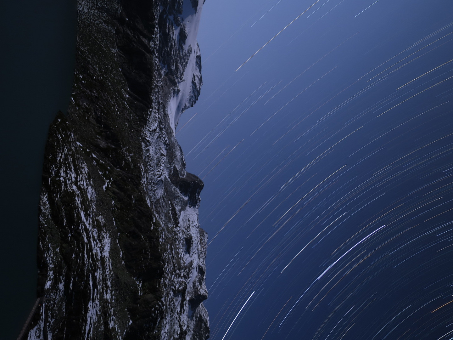 Startrail am Gletscher 