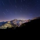 Startrail over Mont Blanc