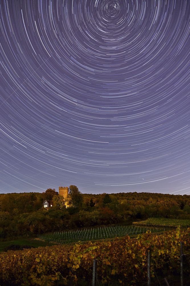 Startrail über dem Pauliner Schloss