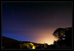 startrail über den kennenmer-duinen