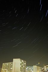 Startrail über Lobeda