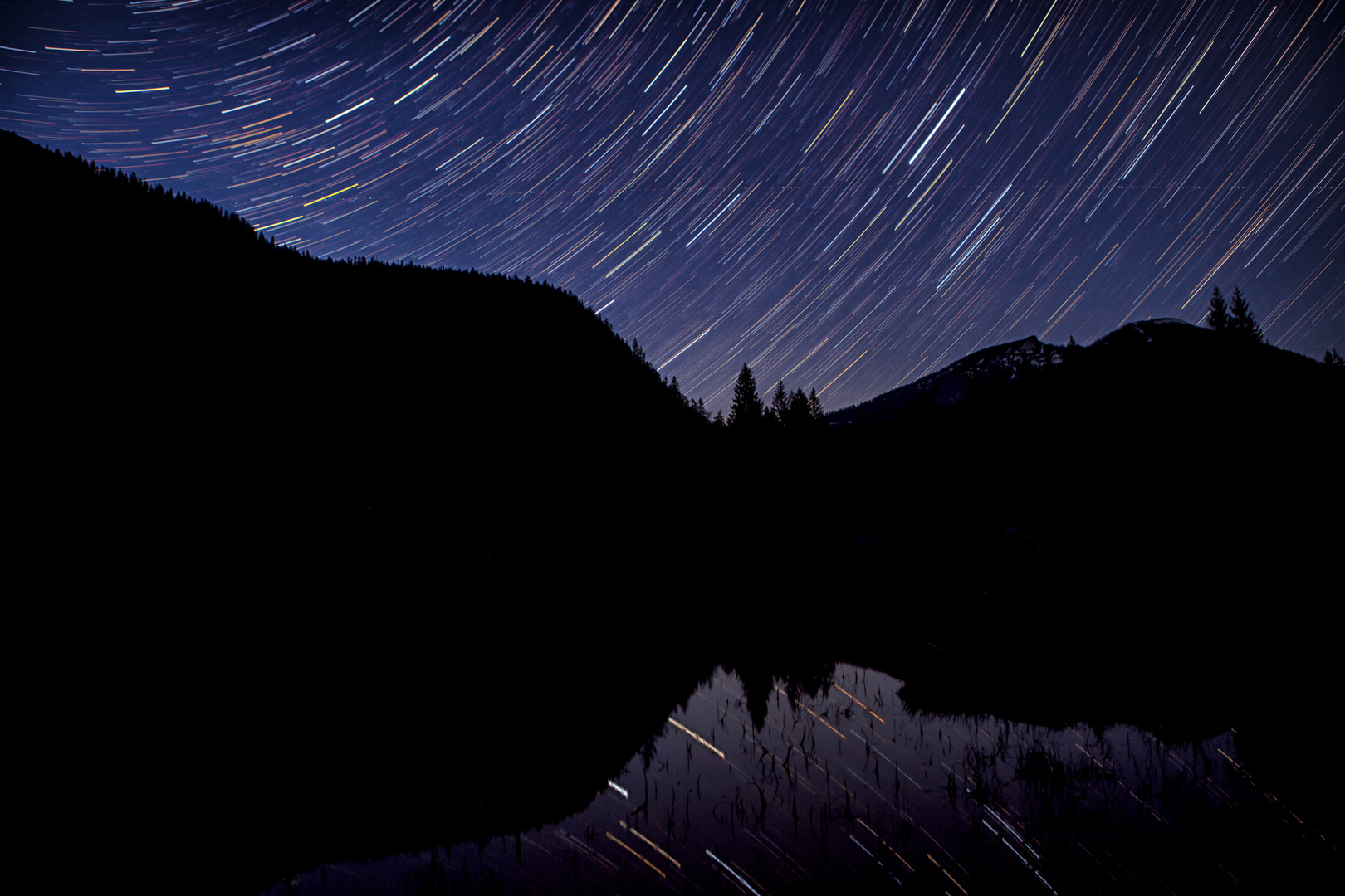 Startrails am Seewaldsee