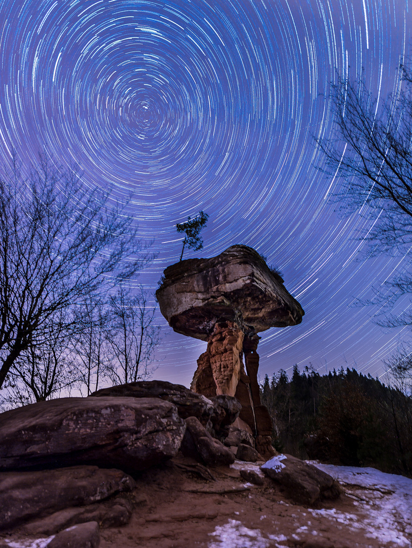 Startrails am Teufelstisch