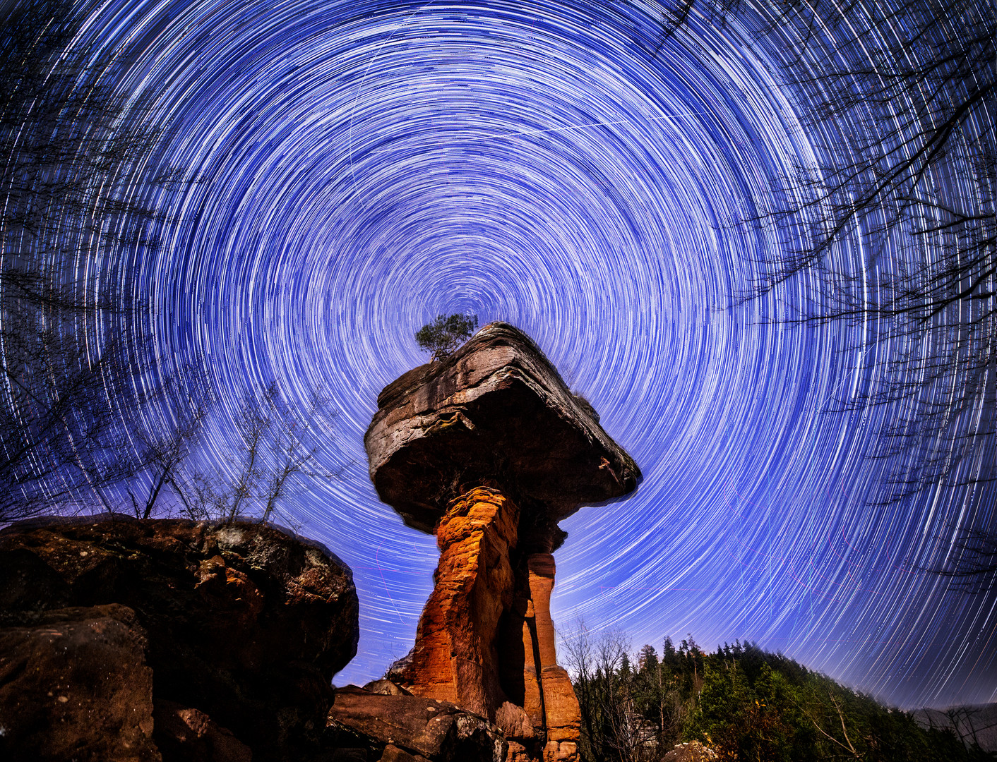 Startrails am Teufelstisch