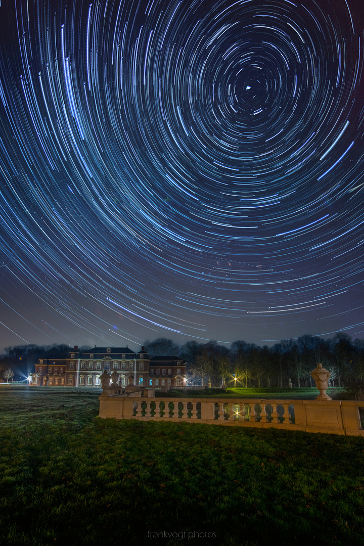 Startrails an der Orangerie am Schloss Nordkirchen 