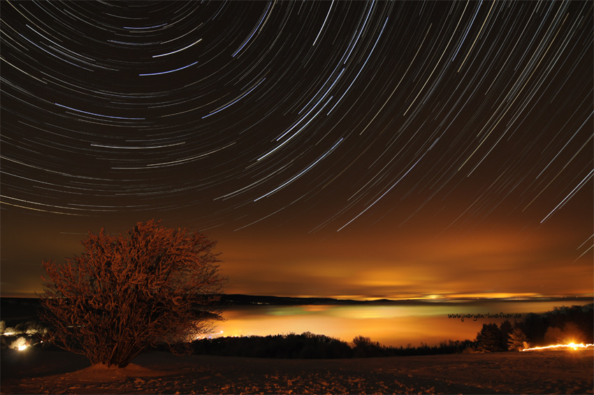 Startrails and fog