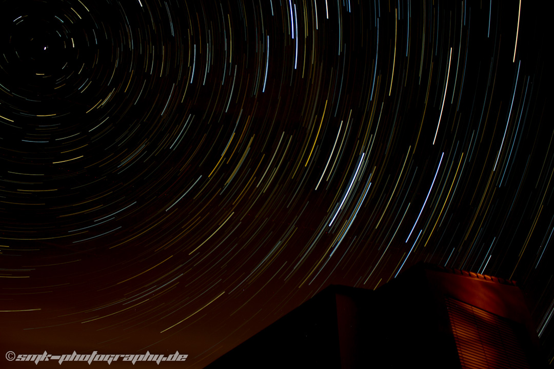 startrails around polaris