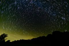 Startrails around the Polaris.