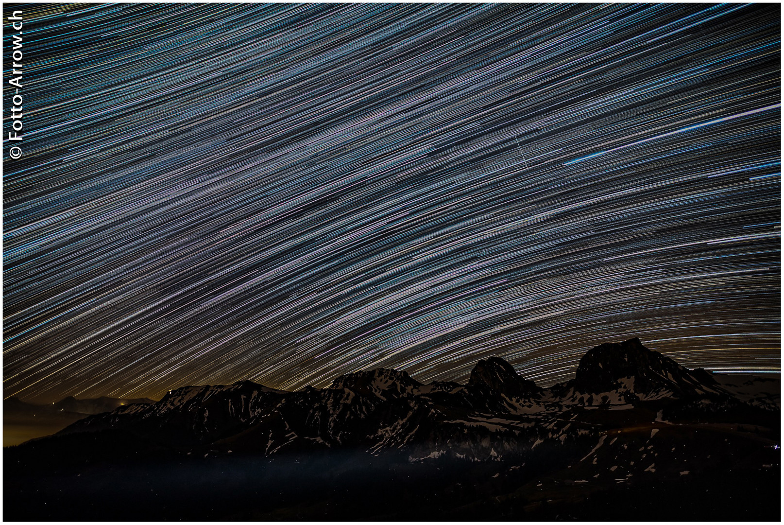 Startrails .... die Ekliptikebene ist es nicht, es ist der Himmelsäquator ...