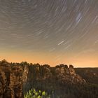 Startrails im Elbsandsteingebirge