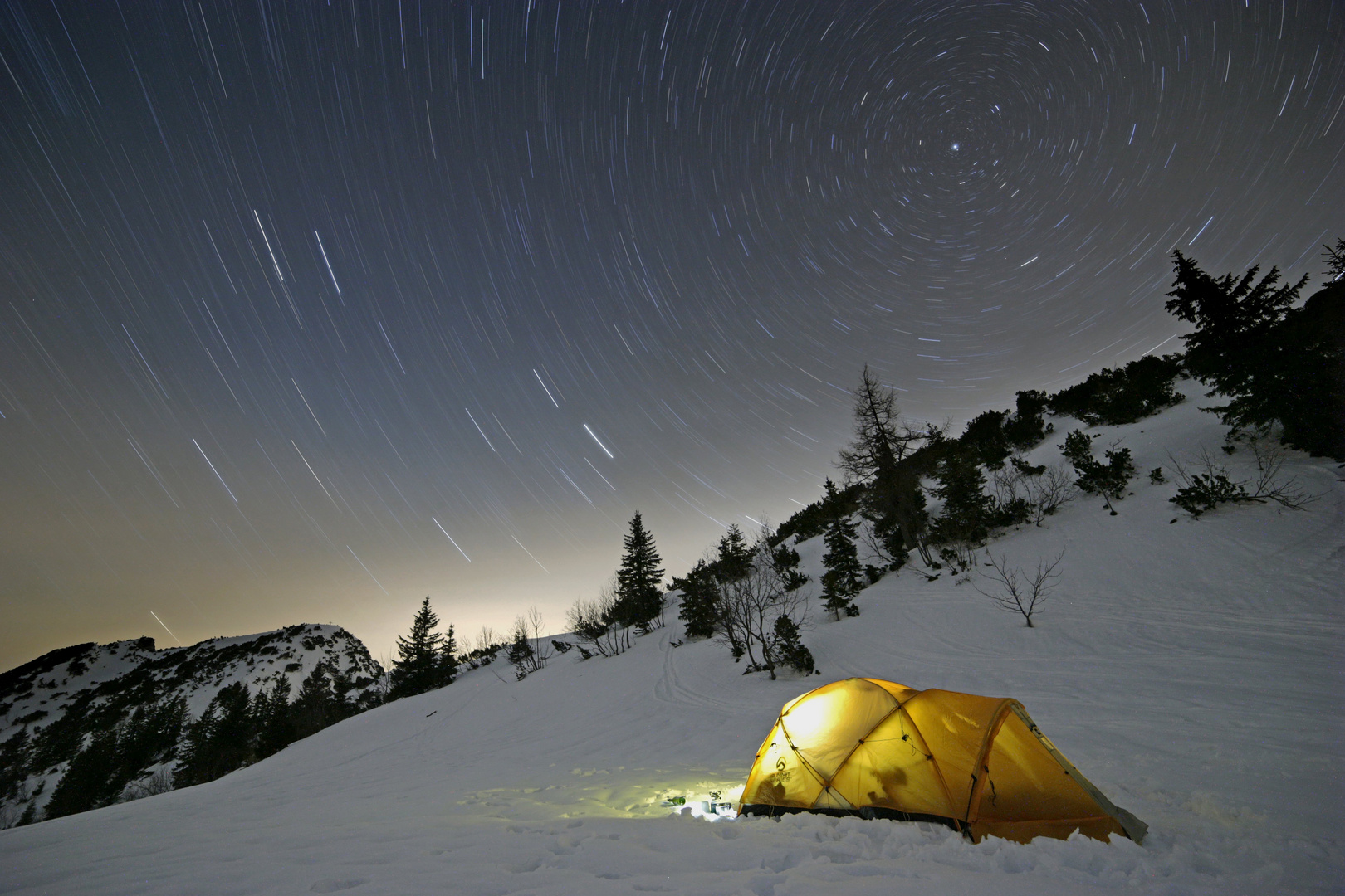 Startrails in den Chiemgauer Alpen