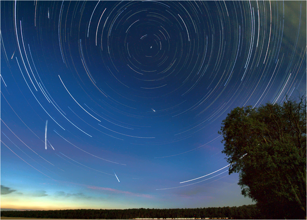 Startrails mit Perseiden 2014