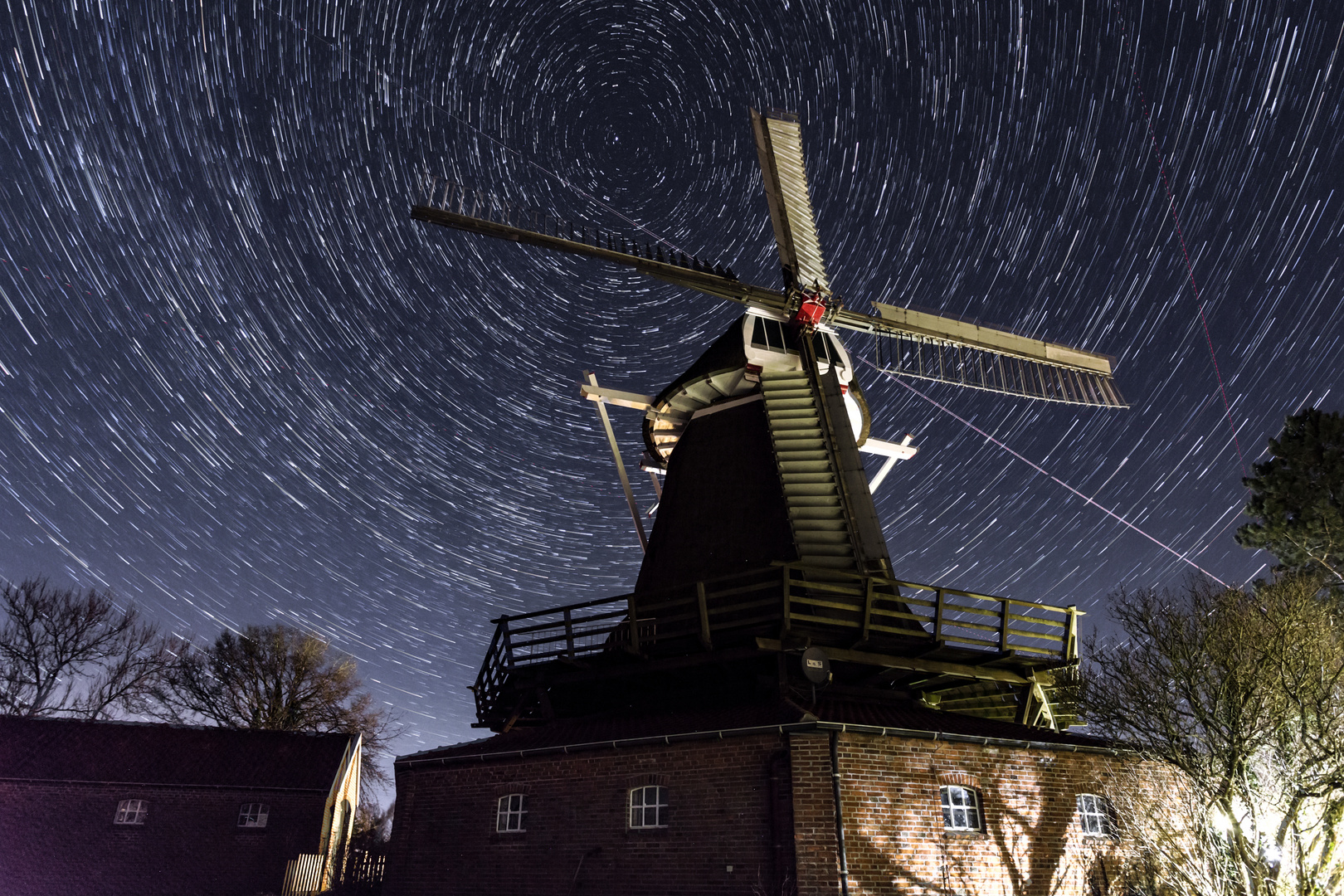  Startrails Mühle Mittling Mark