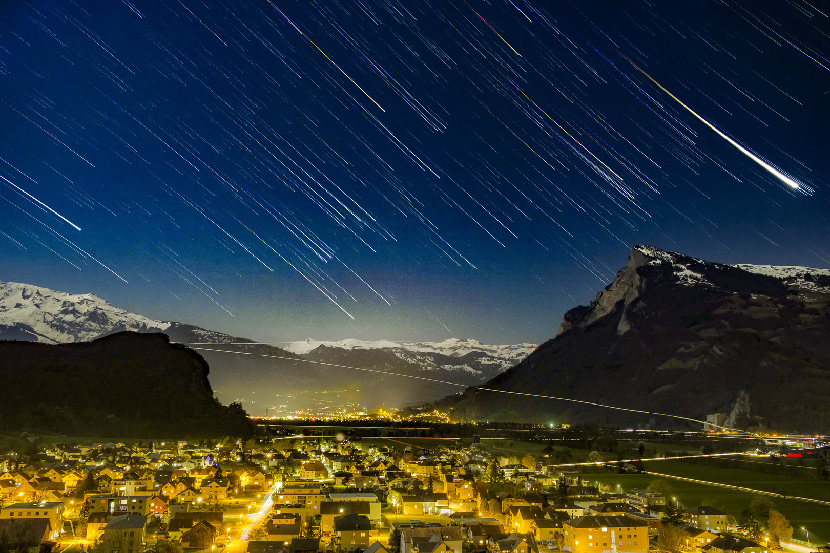 Startrails over Balzers