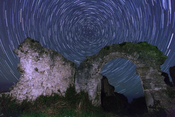 Startrails Playa de San Martín