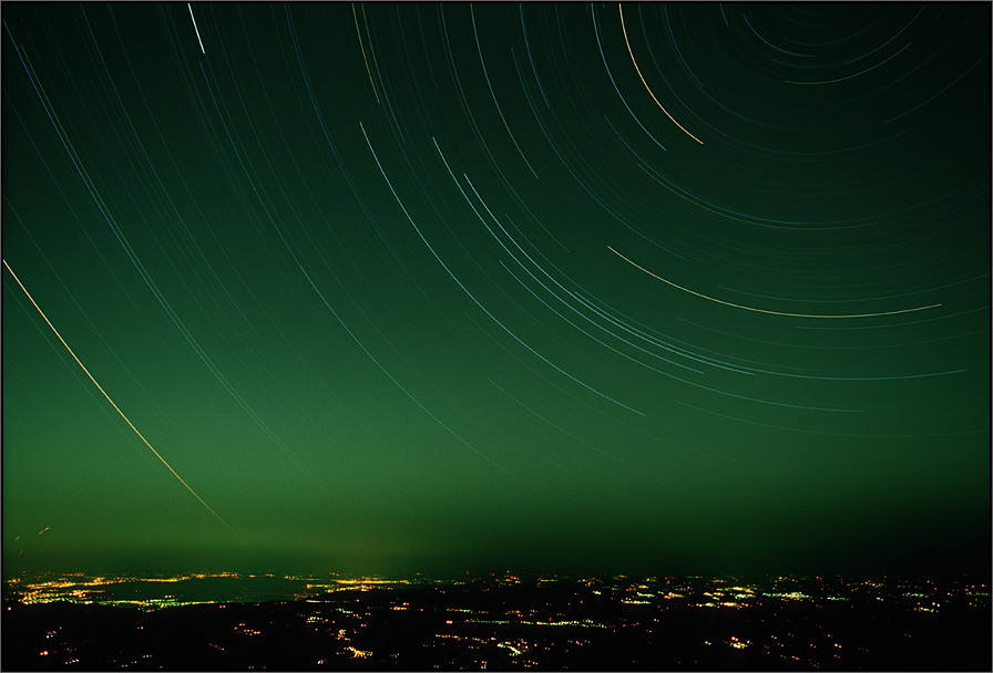 Startrails über dem Bodensee