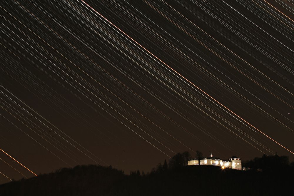 Startrails über Schloß Bad Laasphe