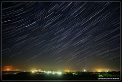 Startrails über Wangerooge