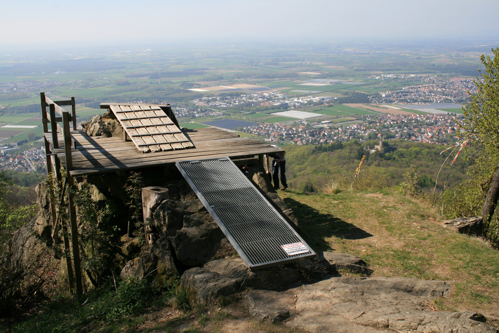 Startrampe der Hängegleiter-Piloten (Drachenfliegern) am Melibokus.