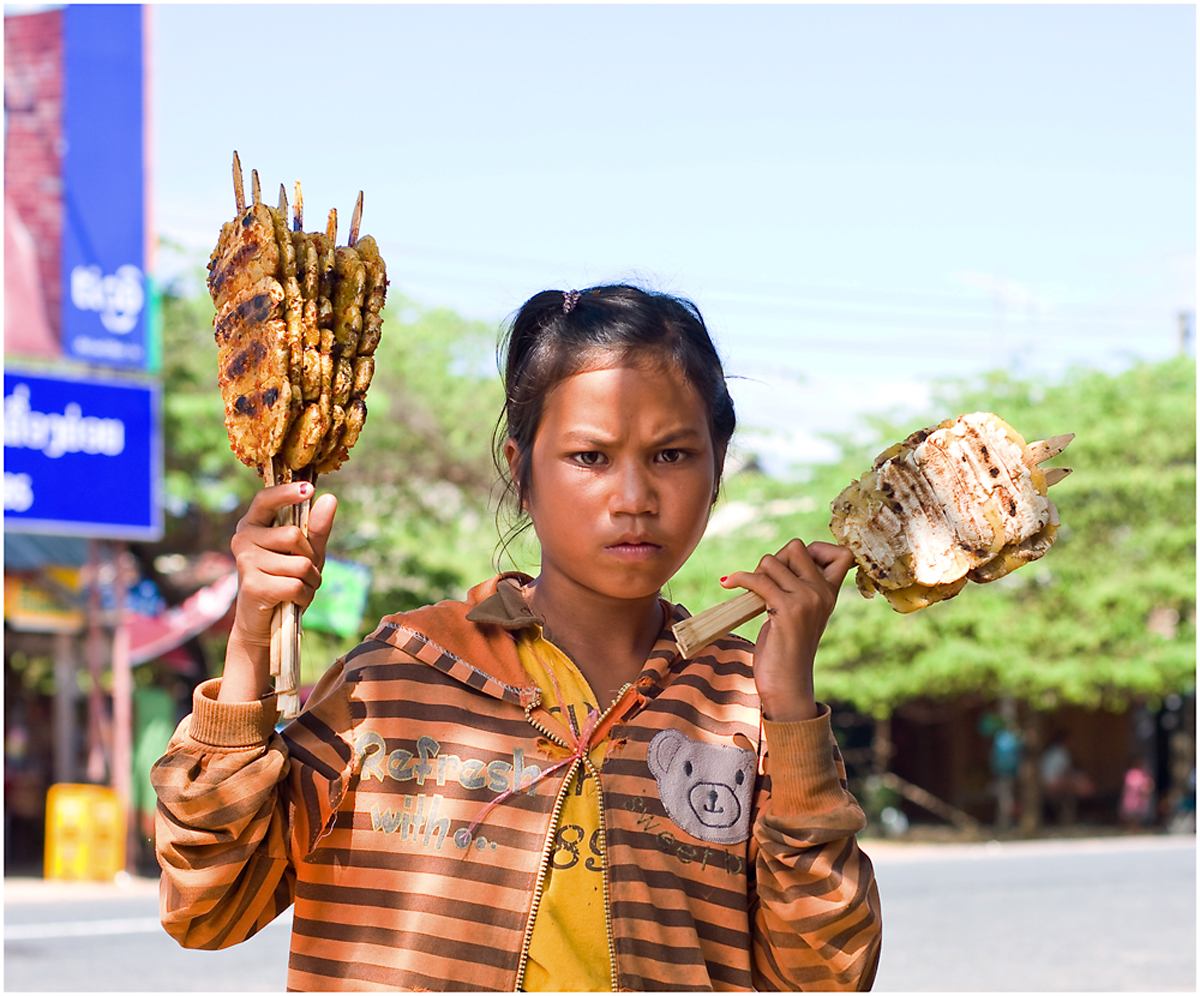 Stassenverkauf in Südlaos