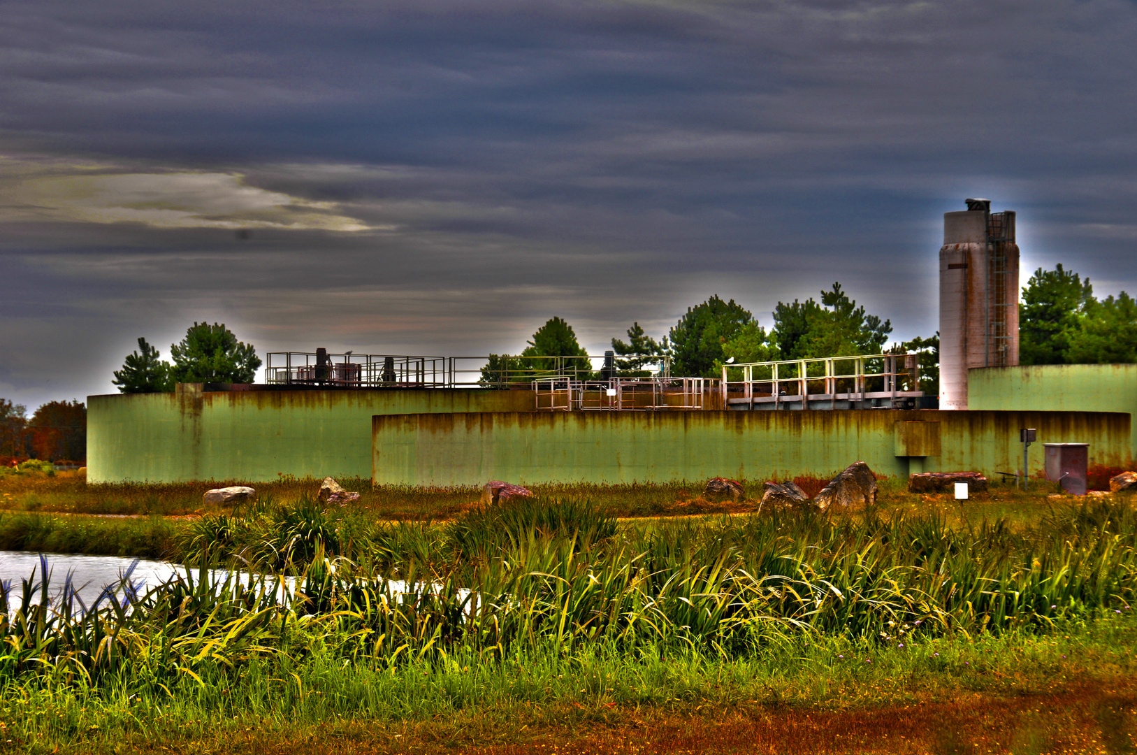 station d'épuration en hdr