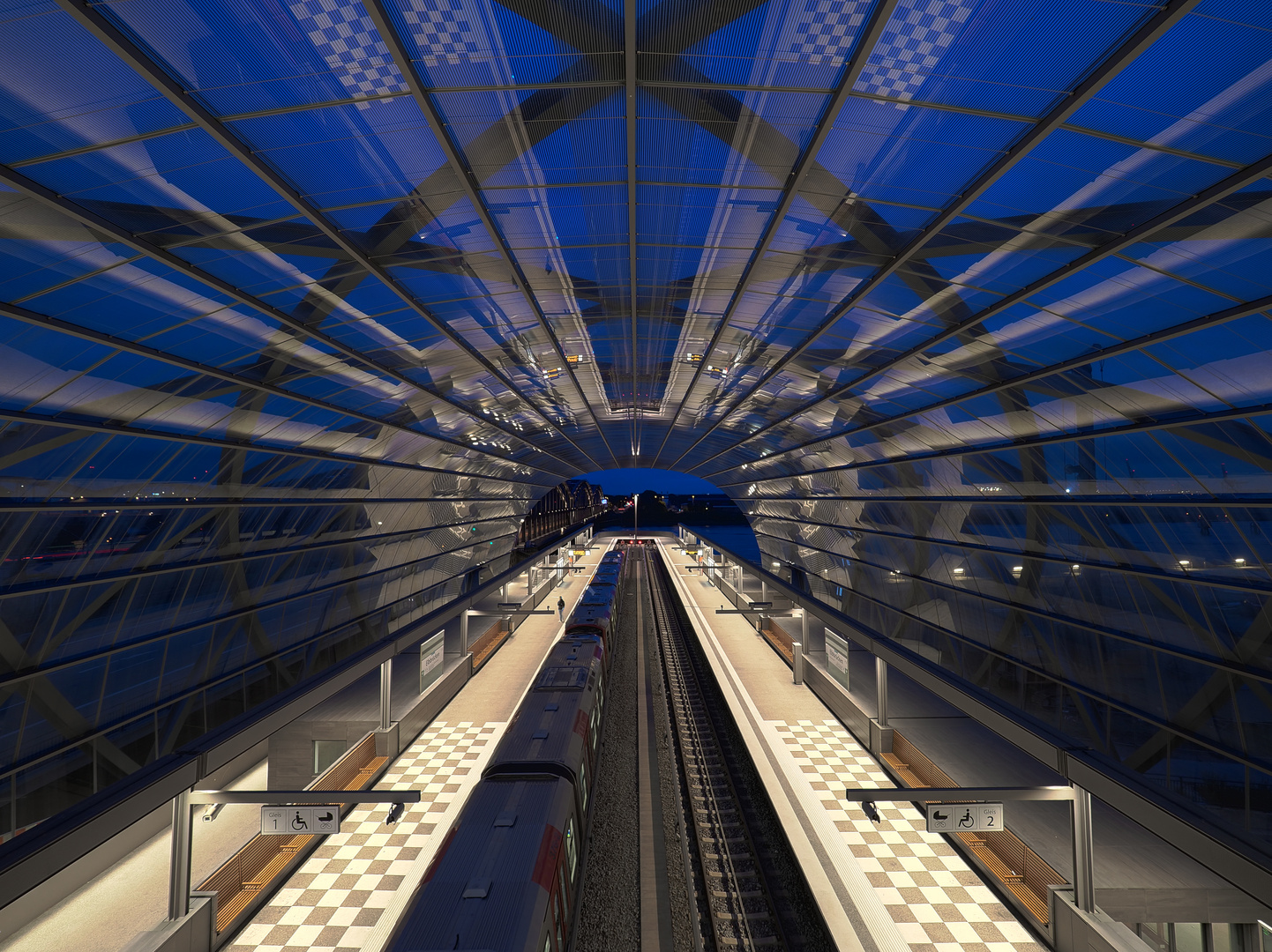 Station Elbbrücken, Blick nach Süd