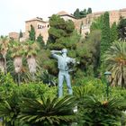 Statue "Biznaguero" vor der Alcazaba in Malaga