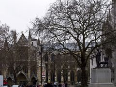 Statue de Lincoln devant la Cour Suprême et Abbaye de Westminster  --  Londres