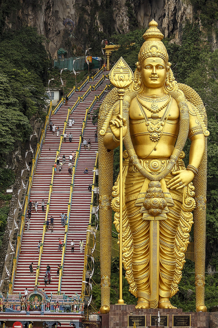 Statue des Lord Murugan Batu Caves bei Kuala Lumpur