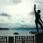 Statue in Zürich am Zürich see