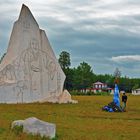 Statue of Genghis Khan in Deluun Boldog