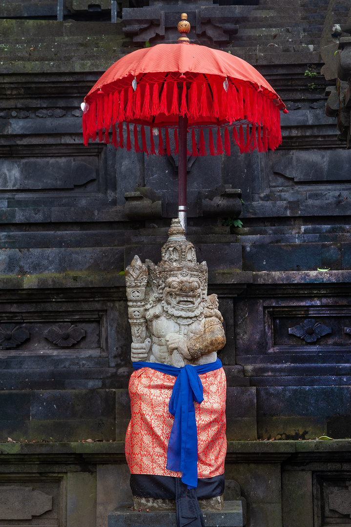 Statue of Hanuman and the umbrella