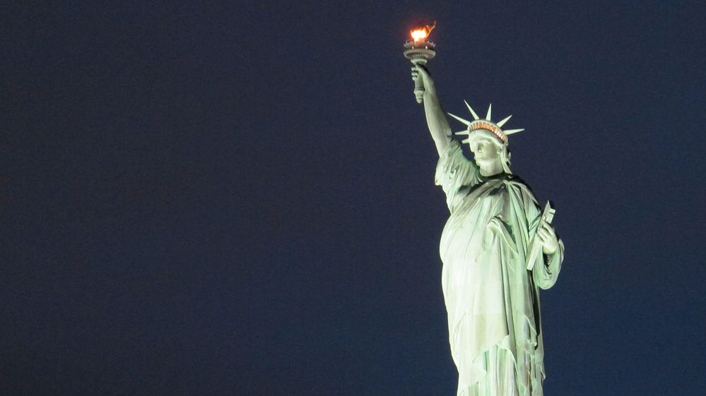 Statue of Liberty at night