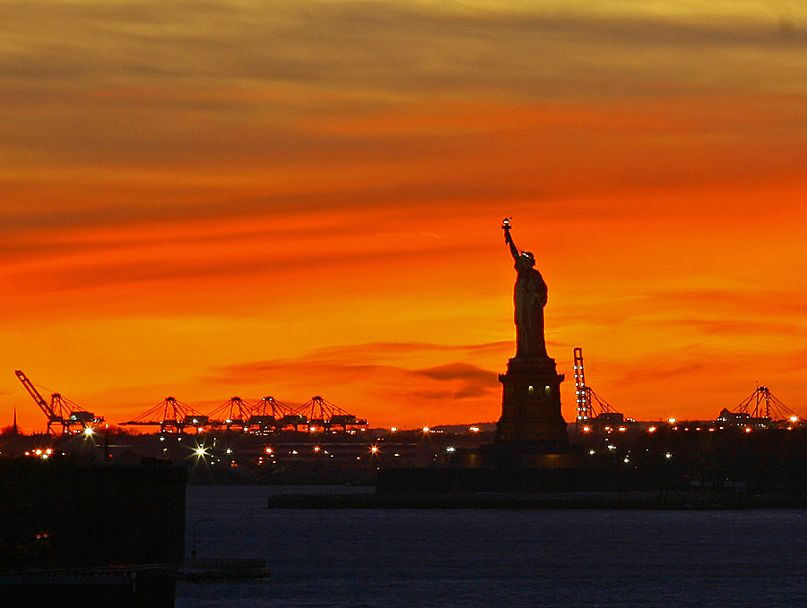 Statue of Liberty Sunset