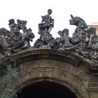 Statuen auf der Mauer der Villa Palagonia in Bagheria bei Palermo