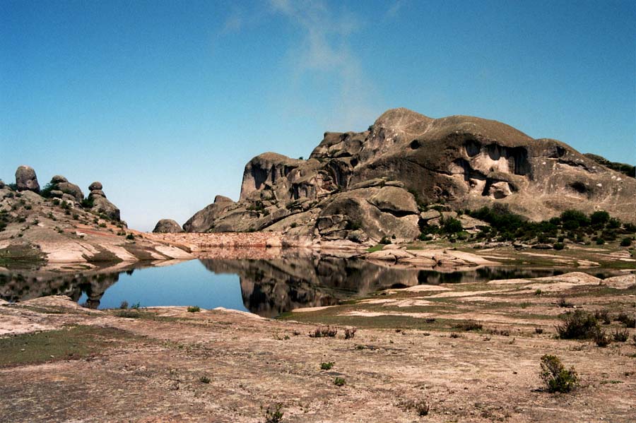 Statues and Reliefs in Pueblo de Piedras, Marca Huassi