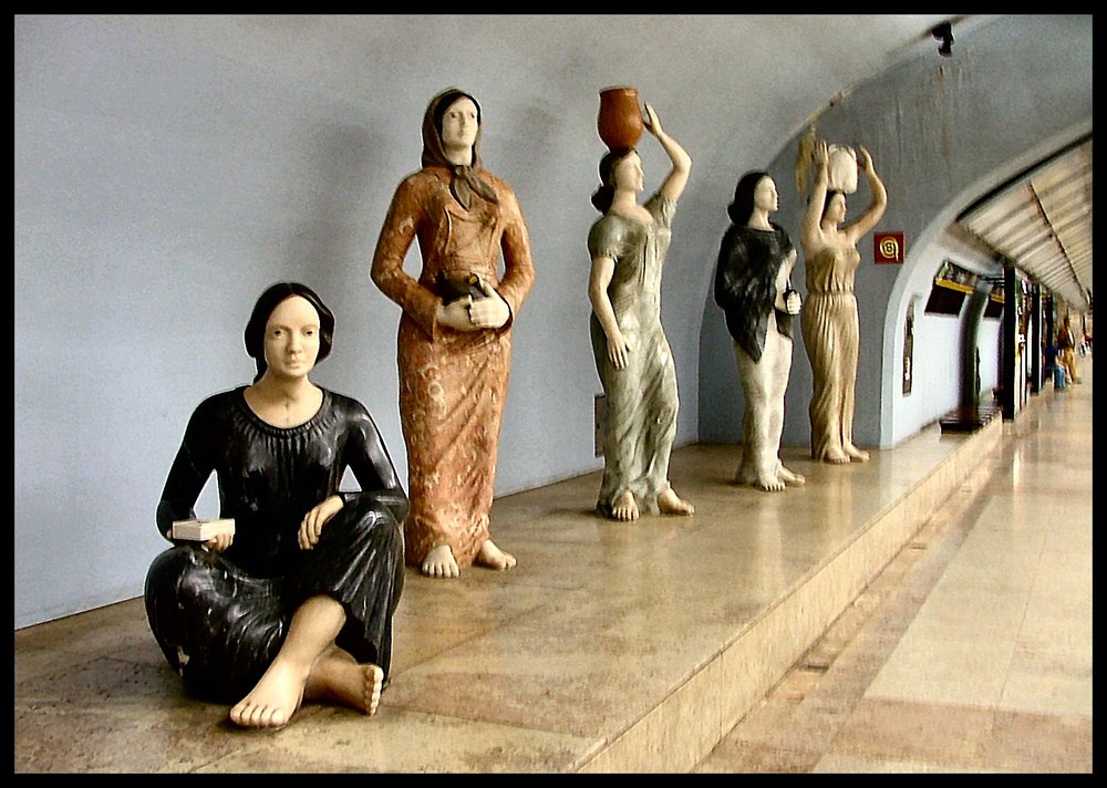 Statues in Underground.
