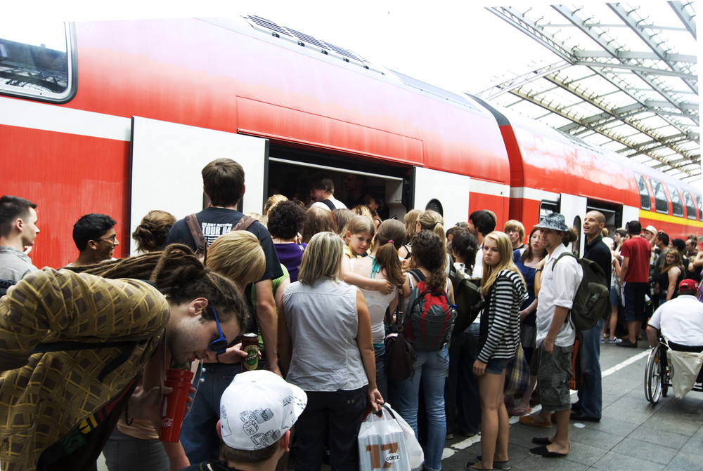 Stau am Hauptbahnhof Köln