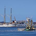 Stau an der Hafeneinfahrt von Norderney