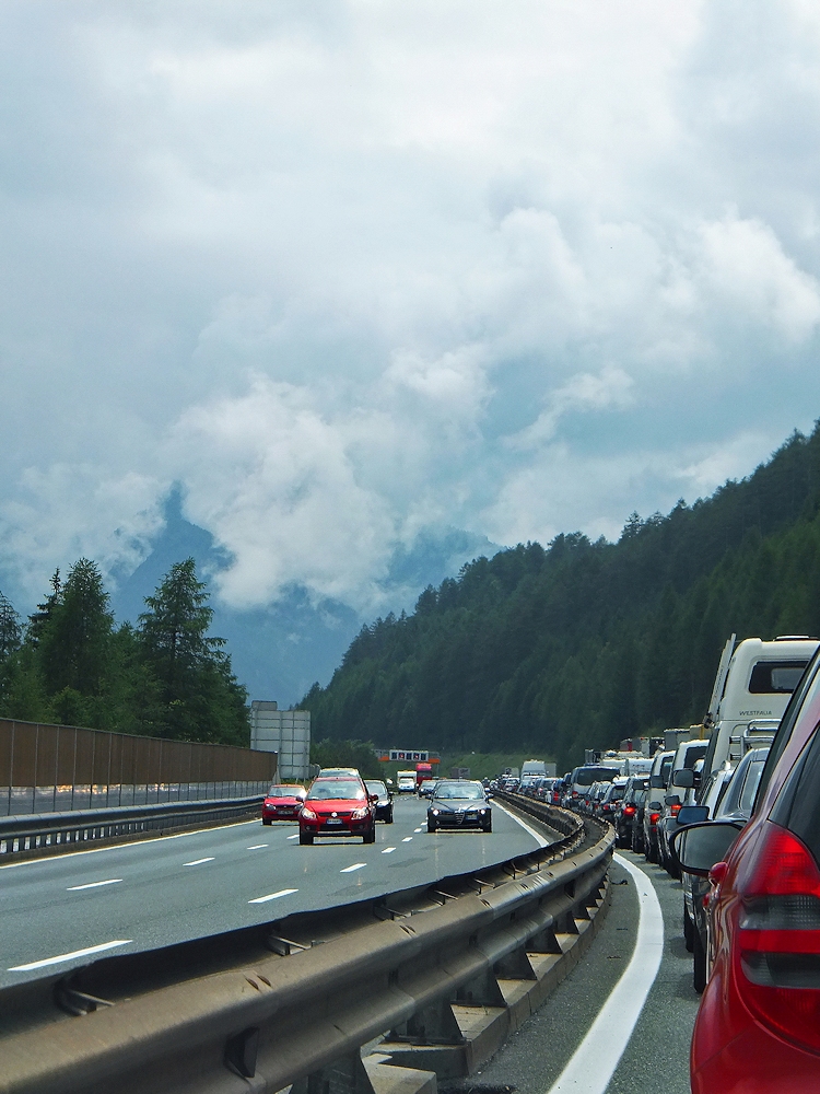 Stau auf der Brennerautobahn