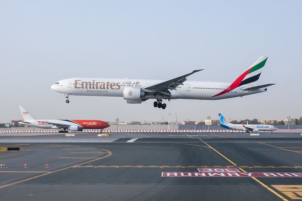 Stau auf der Startbahn in Dubai