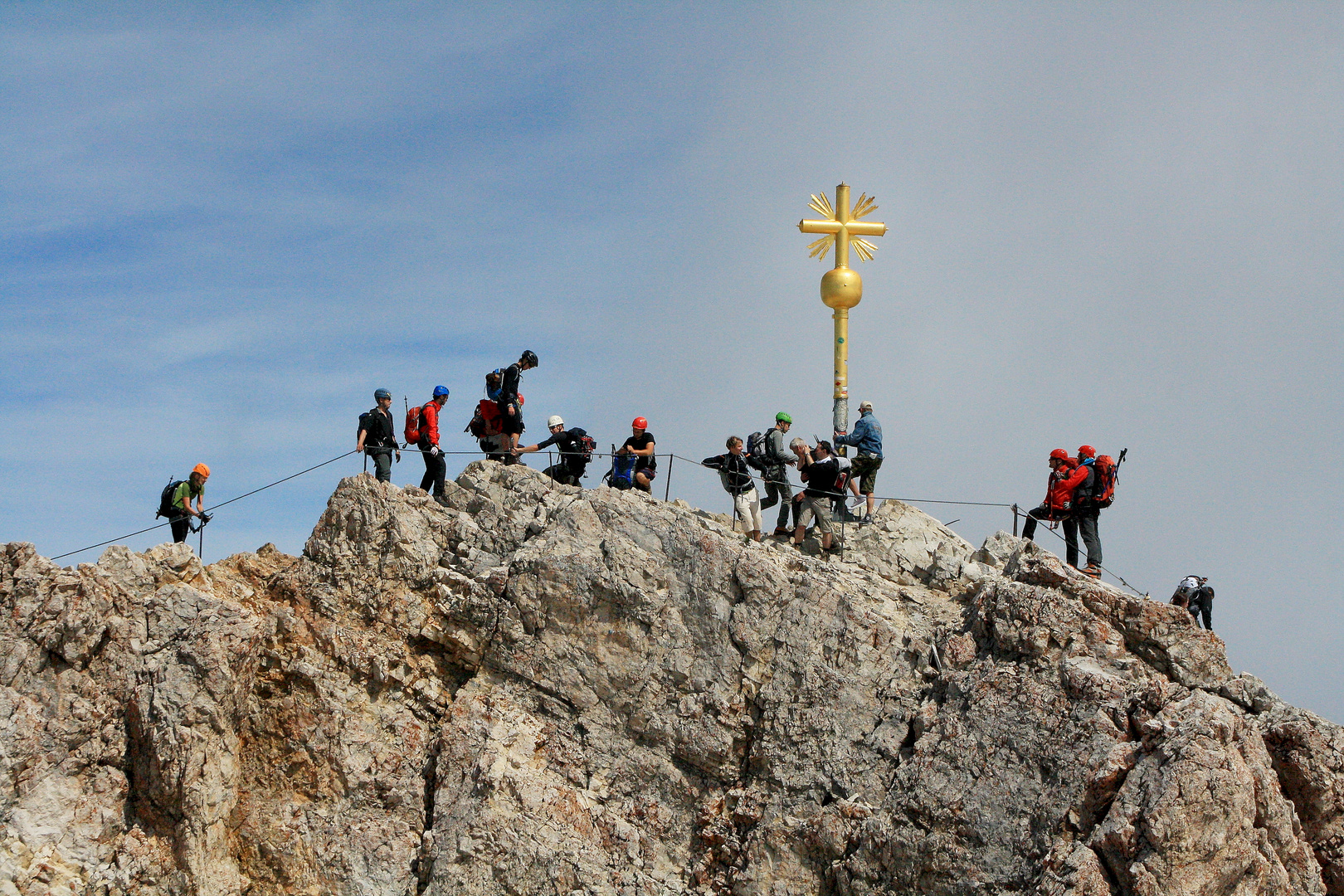 Stau auf der Zugspitze