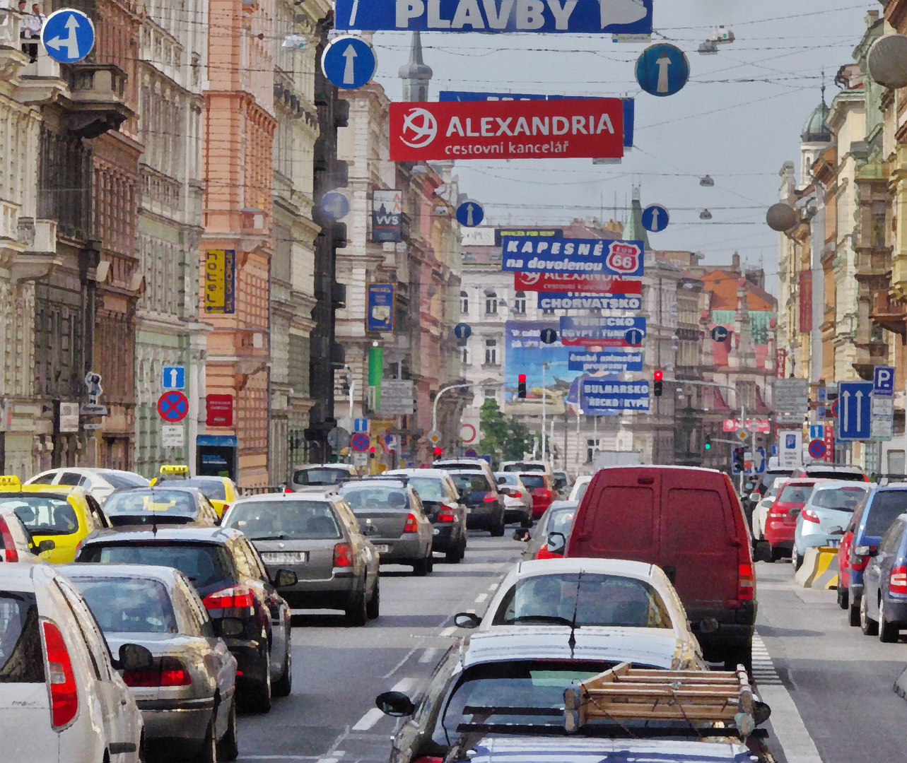 Stau in Prag