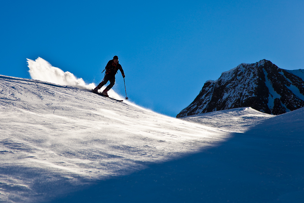 Staubtrockener Schnee