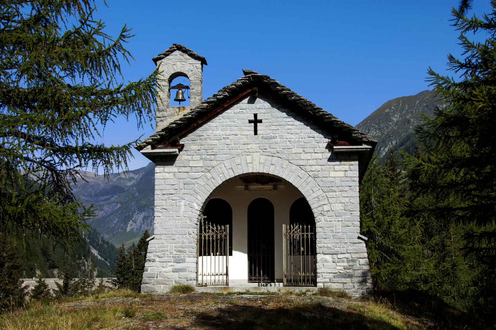 Staudamm-Kapelle Lago del Sambuco Fusio Tessin