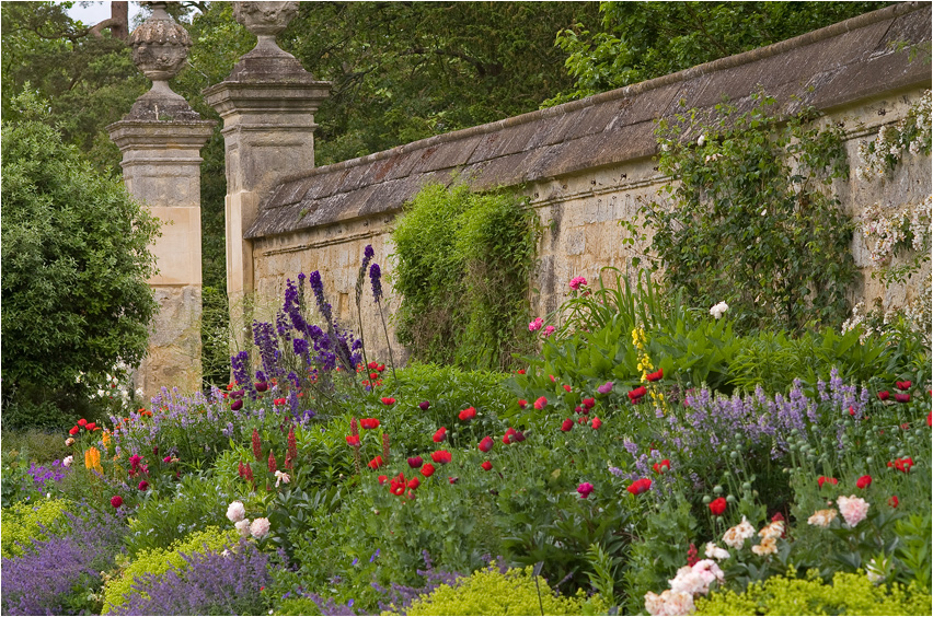 Staudenbeet im Botanischen Garten von Oxford