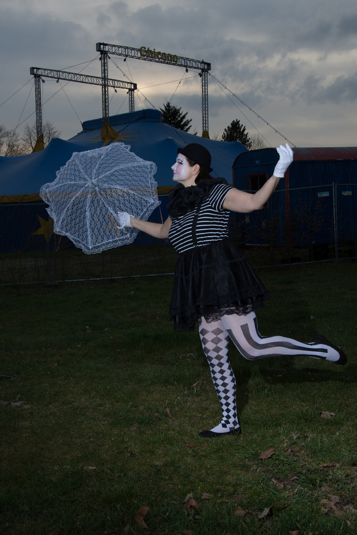 Staunen...der Zirkus ist für den Harlekin geschlossen