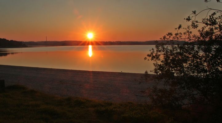 Stausee Bautzen, Sonnenuntergang